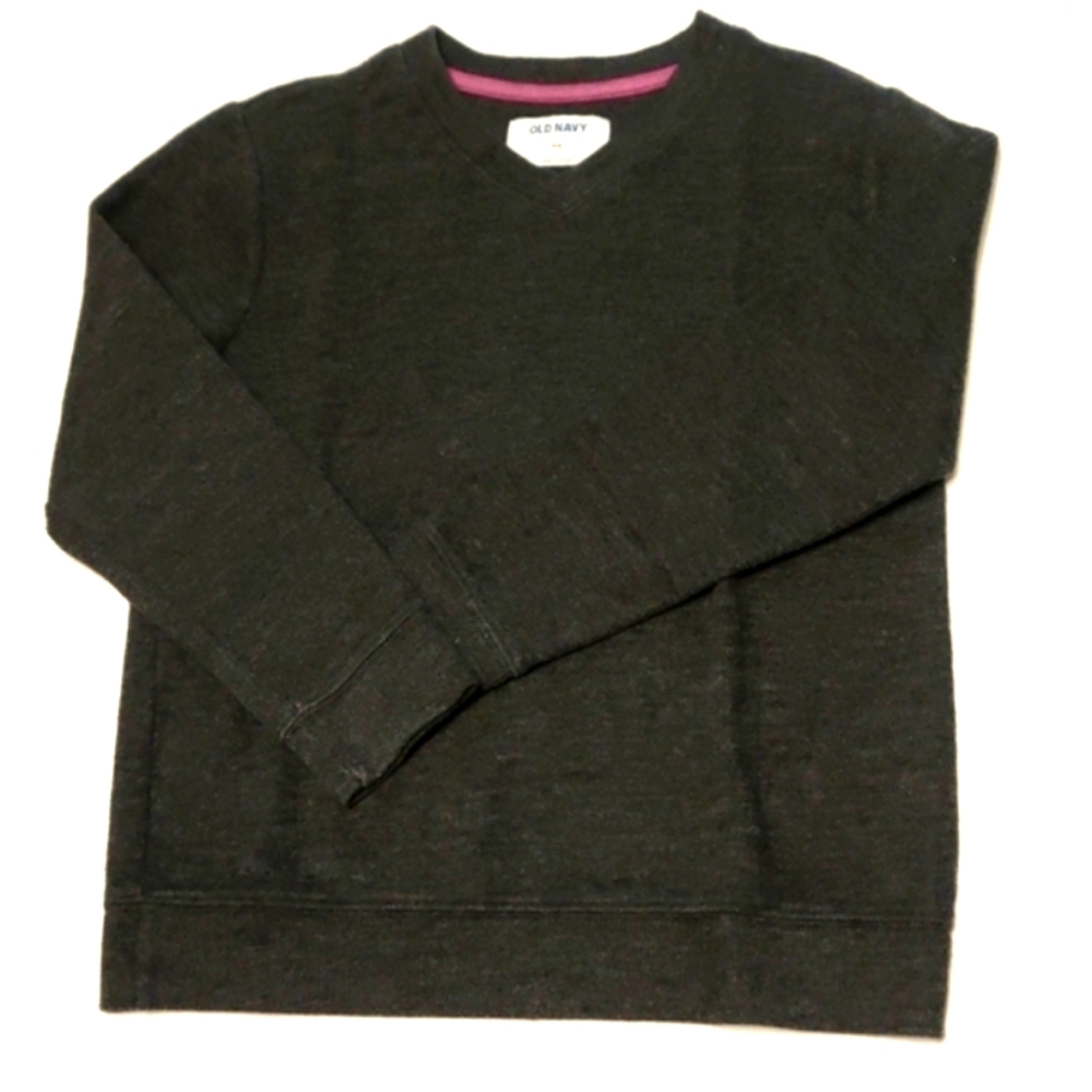 Boys Charcoal V-Neck Sweater